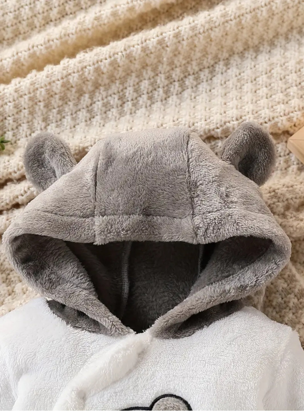Baby Body Suit with Foot Bag, Newborn Children's Body Suit with Foot Bag, Winter Thickened Plush Warm Underwear 100% Polyster