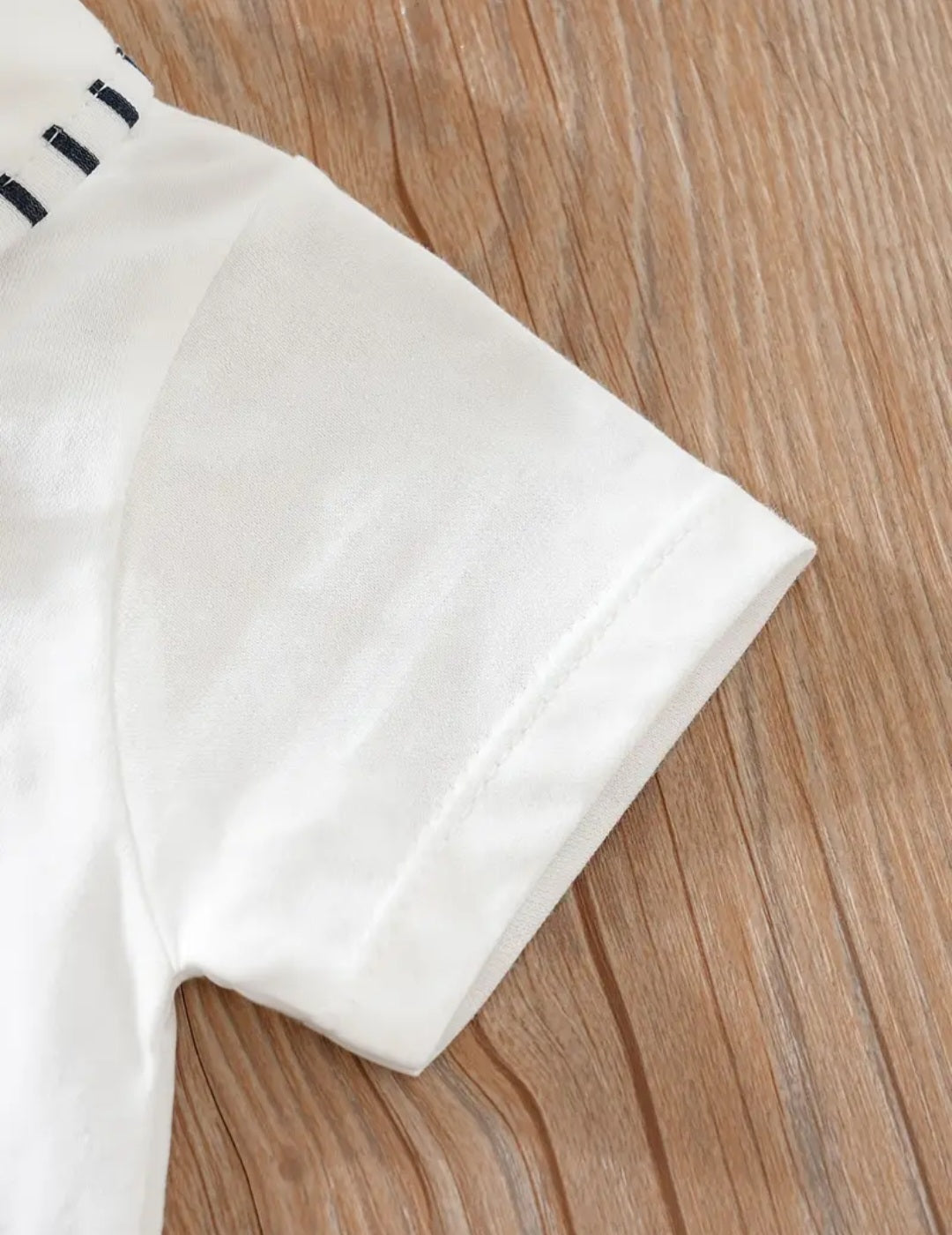 Baby Boys Casual Striped Short Sleeve Lapel Collar Romper Clothes, 100% Cotton